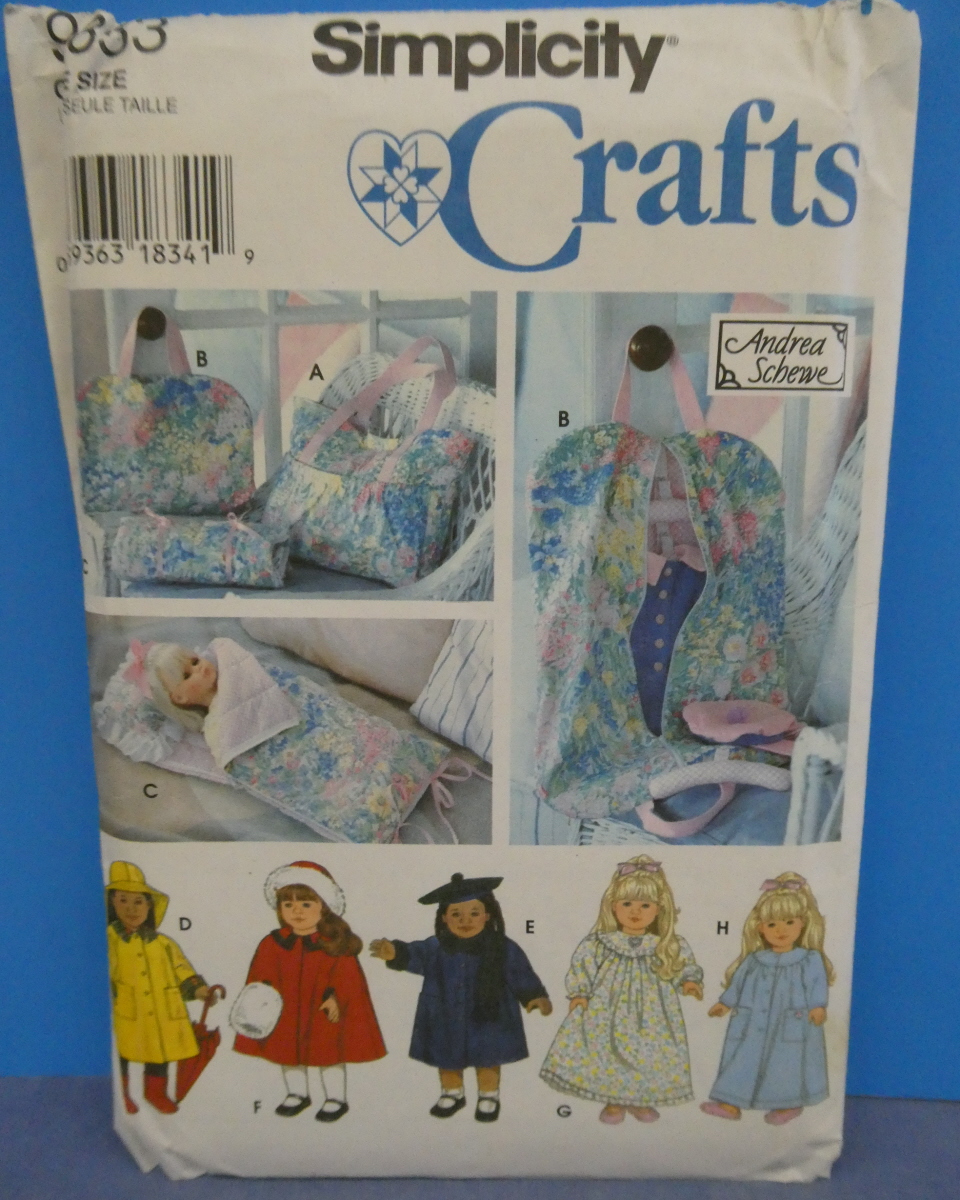 Simplicity Crafts Pattern (American Girl , Bitty Baby, Clothes and